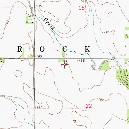 Topographic Map of Rock Creek Post Office (historical), IA