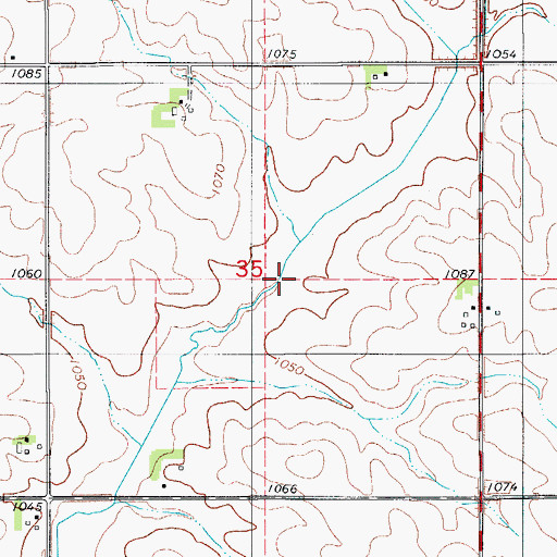 Topographic Map of Alice Post Office (historical), IA