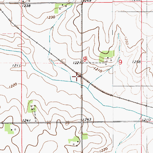 Topographic Map of Acme Post Office (historical), IA