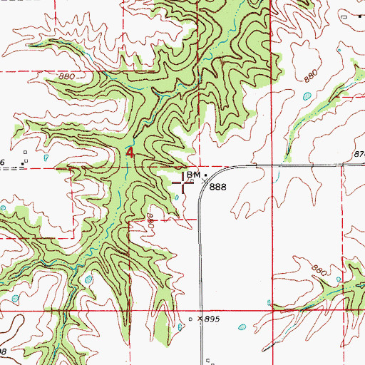 Topographic Map of Antique Airfield, IA
