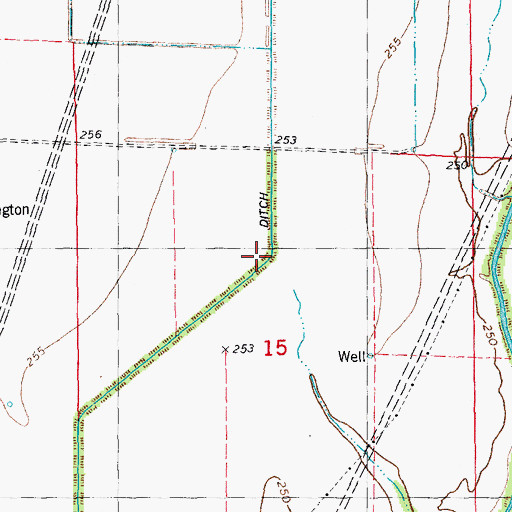 Topographic Map of Black Spice Ditch, AR