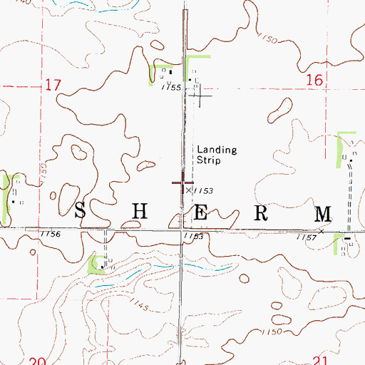 Topographic Map of Kohlhaas Airport, IA