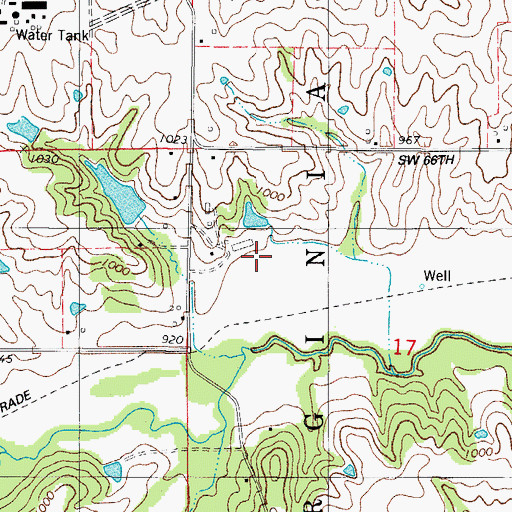 Topographic Map of South River Field (historical), IA