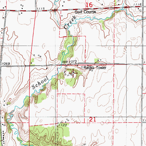 Topographic Map of KIFG-AM (Iowa Falls), IA