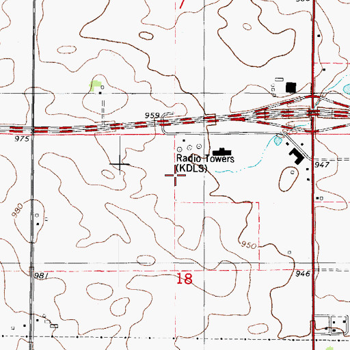 Topographic Map of KDLS-AM (Perry), IA