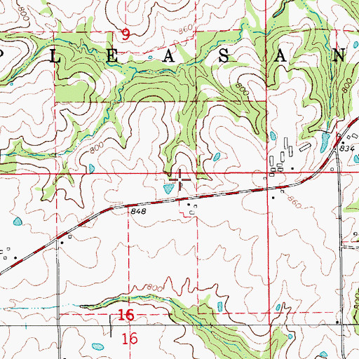 Topographic Map of KKSI-FM (Eddyville), IA