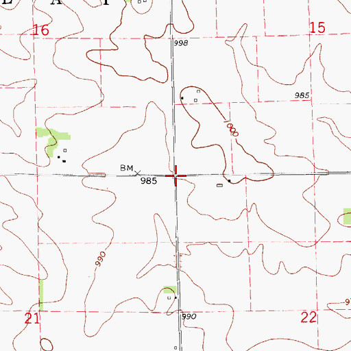 Topographic Map of Township of Barclay, IA