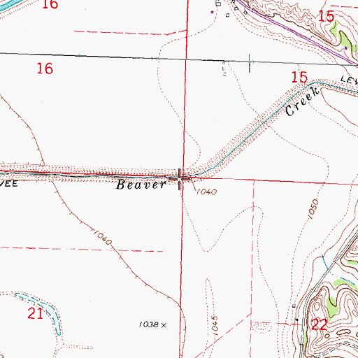 Topographic Map of Township of Belvidere, IA