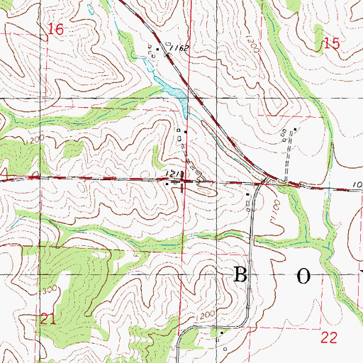 Topographic Map of Township of Boyer, IA
