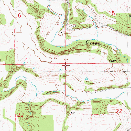 Topographic Map of Township of Canoe, IA