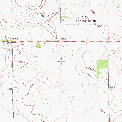 Topographic Map of Township of Cedar Falls, IA
