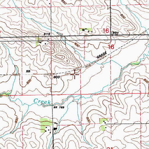 Topographic Map of Township of Clinton, IA