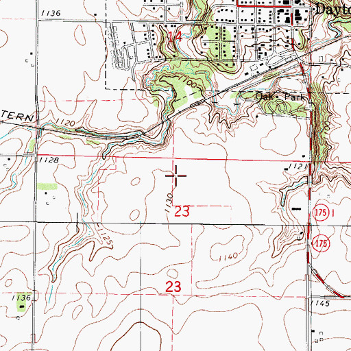 Topographic Map of Township of Dayton, IA