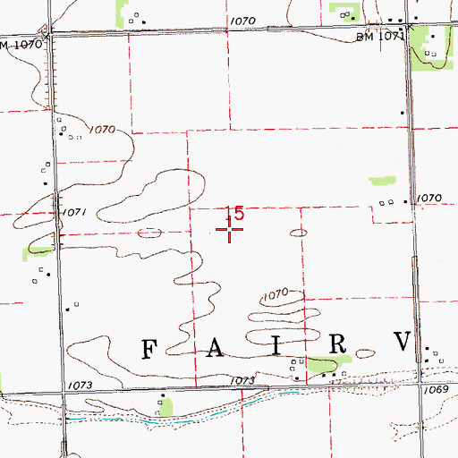 Topographic Map of Township of Fairview, IA