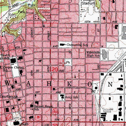 Topographic Map of City of Fort Dodge, IA