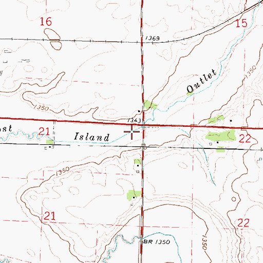 Topographic Map of Township of Freeman, IA
