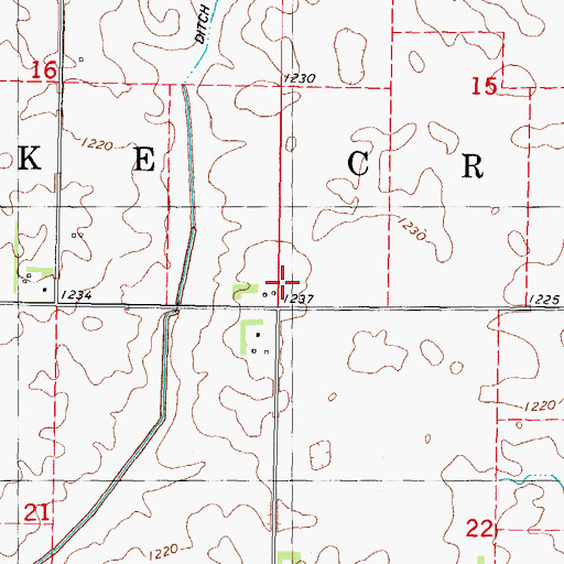 Topographic Map of Township of Lake Creek, IA