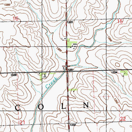 Topographic Map of Township of Lincoln, IA
