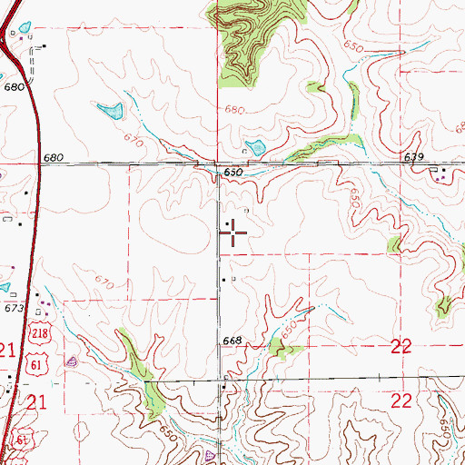 Topographic Map of Township of Montrose, IA