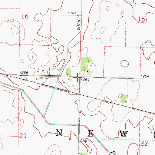Topographic Map of Township of Newell, IA