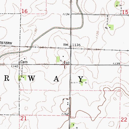 Topographic Map of Township of Norway, IA