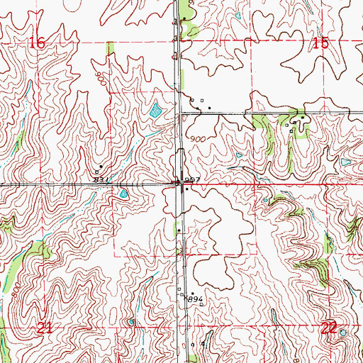 Topographic Map of Township of Pilot, IA