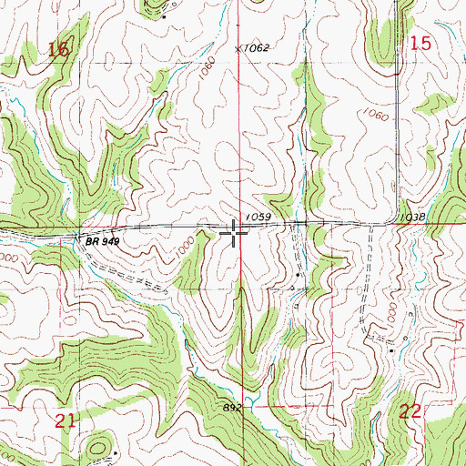Topographic Map of Township of Pleasant, IA