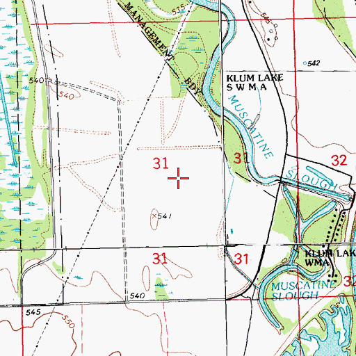 Topographic Map of Township of Port Louisa, IA