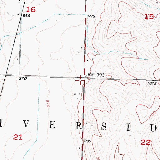 Topographic Map of Township of Riverside, IA