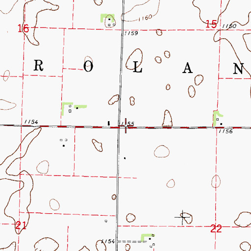Topographic Map of Township of Roland, IA