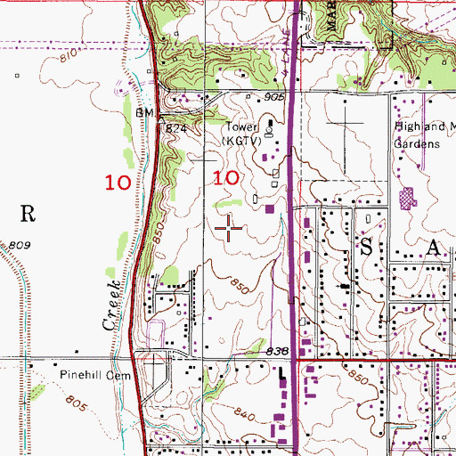 Topographic Map of Township of Saylor, IA
