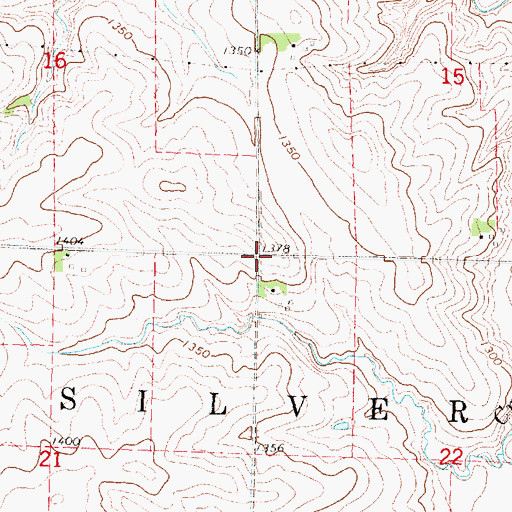Topographic Map of Township of Silver, IA