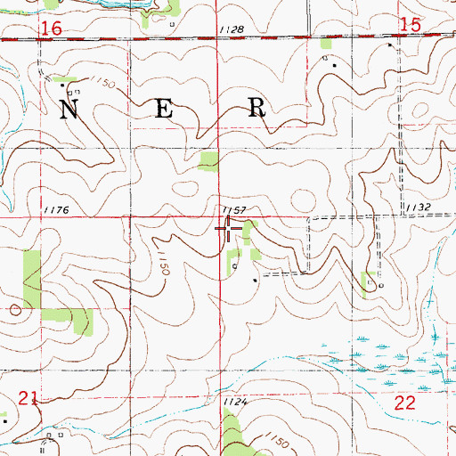 Topographic Map of Township of Sumner, IA