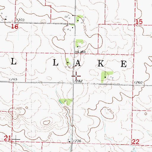 Topographic Map of Township of Wall Lake, IA
