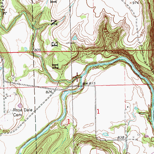 Topographic Map of Grant Creek, KS