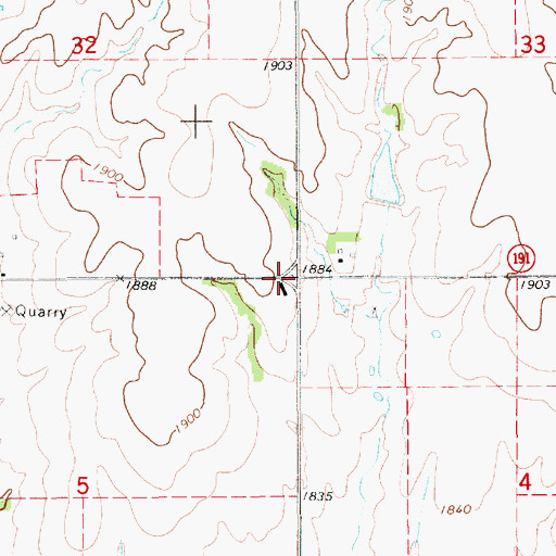 Topographic Map of Geographic Center of the Conterminous United States, KS