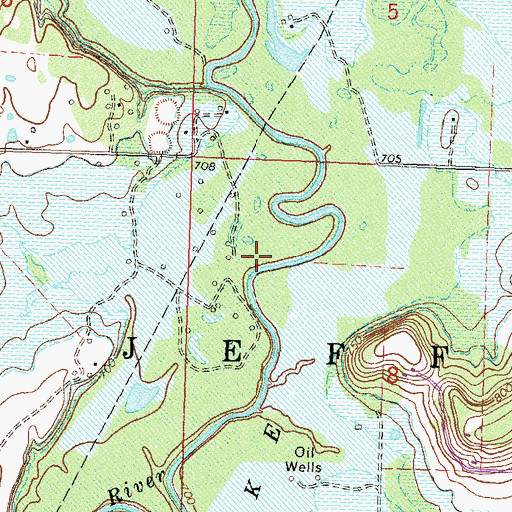 Topographic Map of Copan Lake, OK