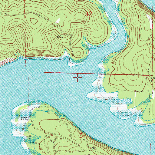 Topographic Map of Briar Creek, AR