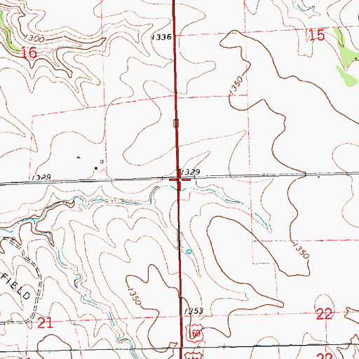 Topographic Map of Township of Sheridan, KS