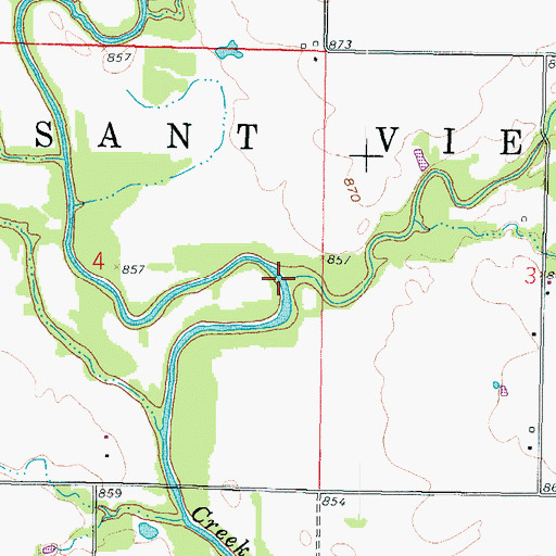 Topographic Map of Taylor Branch, KS