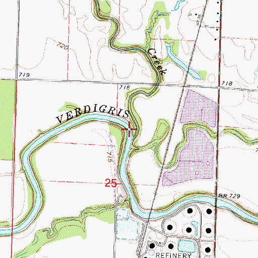 Topographic Map of Big Hill Creek, KS