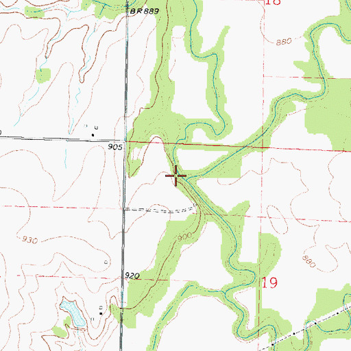 Topographic Map of Grindstone Creek, KS