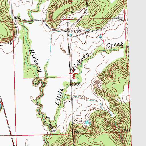 Topographic Map of Township of Oak Valley, KS