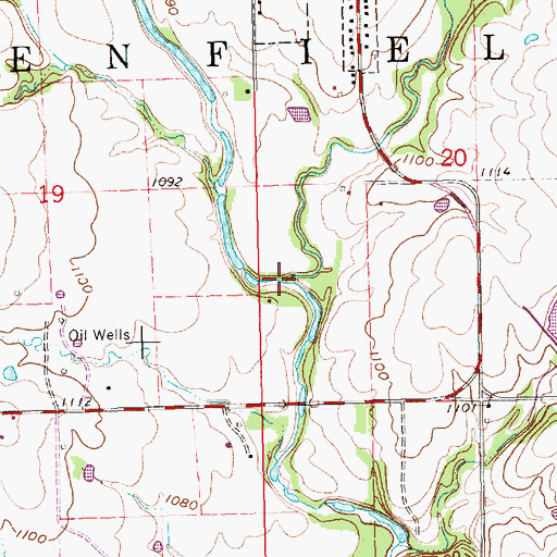 Topographic Map of Corum Creek, KS