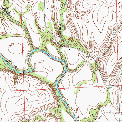 Topographic Map of Game Creek, KS