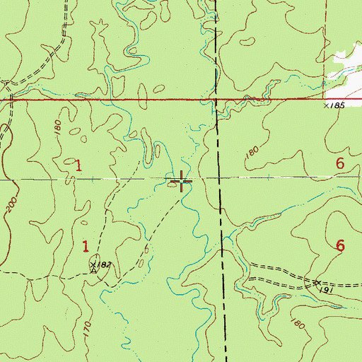 Topographic Map of Browning Creek, AR