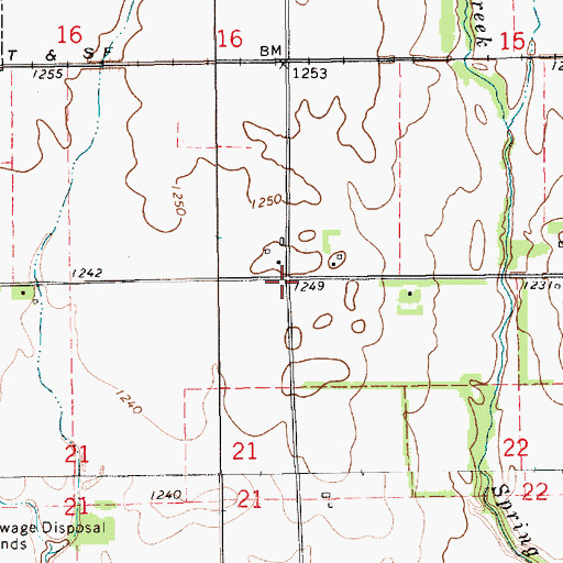 Topographic Map of Township of Dixon, KS