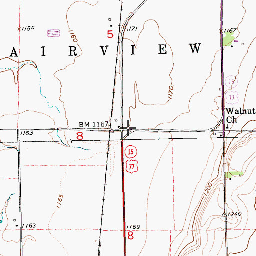 Topographic Map of Walnut Valley Church, KS