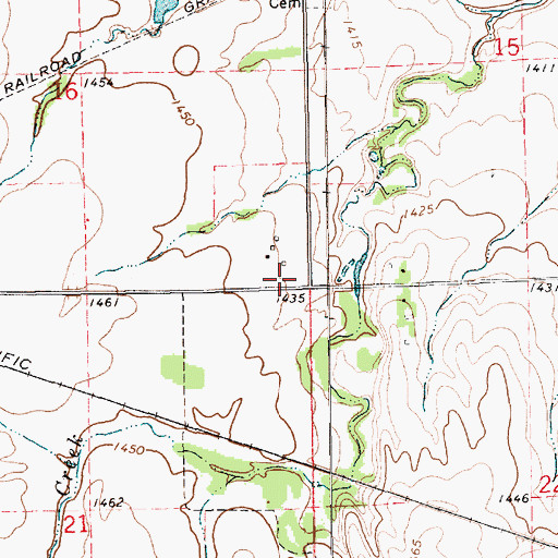 Topographic Map of Township of Eden, KS
