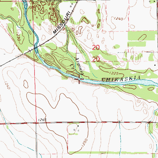 Topographic Map of Argonia Creek, KS
